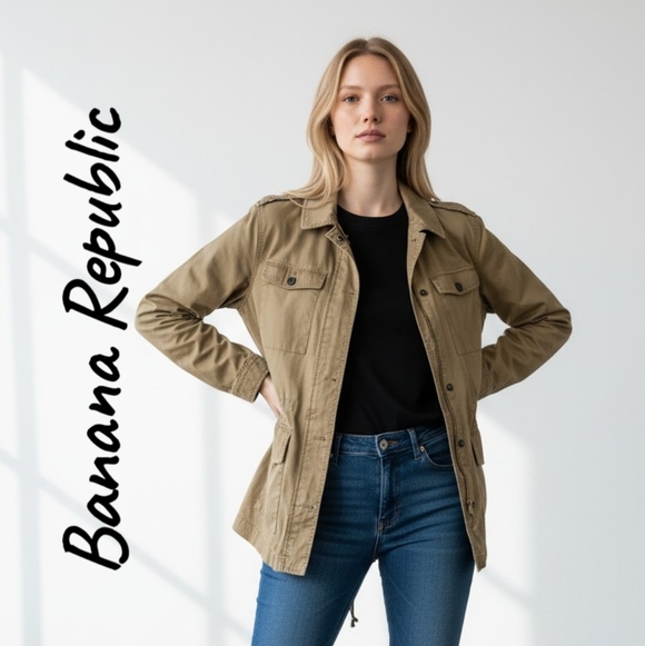 Banana Republic Jackets & Blazers - Banana Republic Women's Size XL Olive Green Feild Jacket.